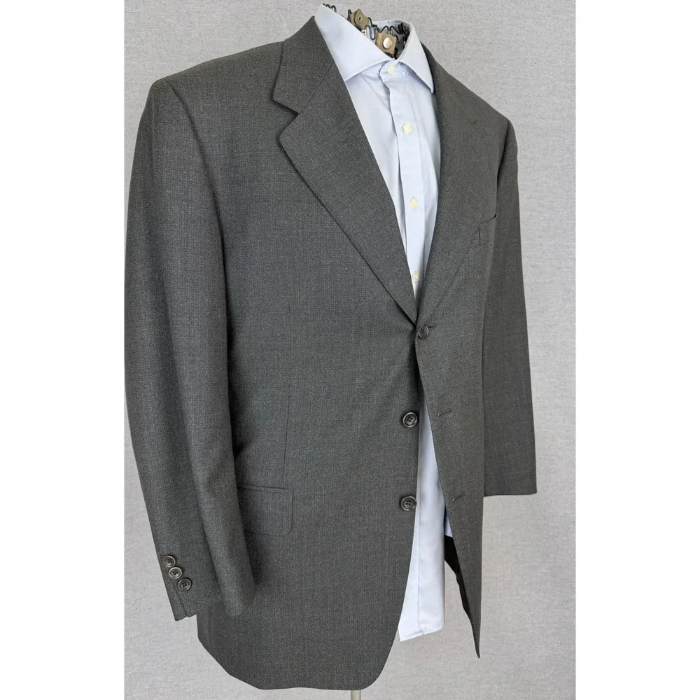 Canali Proposta Mens Grey 100% Pure Wool 3-Button‎ Blazer Sport Coat Italy 54R